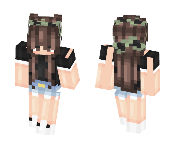 Download Free Black Tumblr Girl ; Glompieee Req Skin for Minecraft image 1 Black Tumblr Girl ; Glompieee Req - Girl Minecraft Skins - image 1