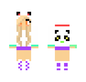 Panda Girl Rainbow - Girl Minecraft Skins - image 2