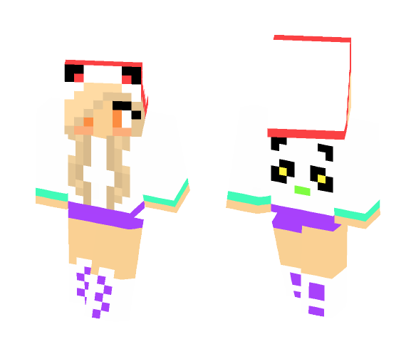 Panda Girl Rainbow - Girl Minecraft Skins - image 1
