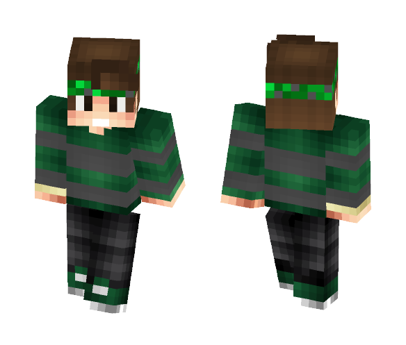 GreenNGrey Sweater - Male Minecraft Skins - image 1