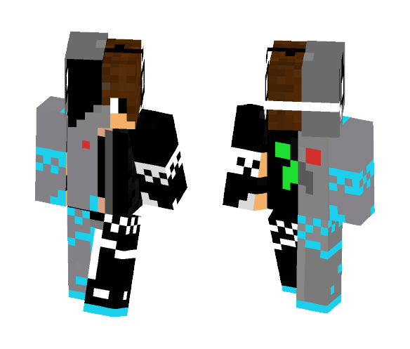 Cyborg White Teen - Male Minecraft Skins - image 1