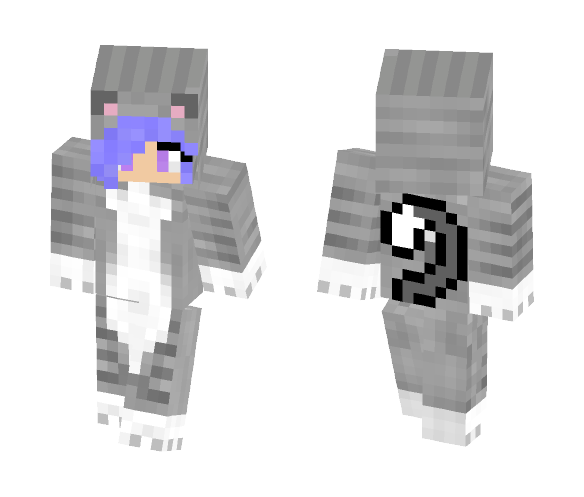 purple cat onsie - Cat Minecraft Skins - image 1