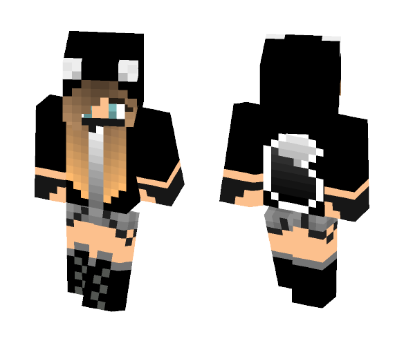 fille ninja noir - Female Minecraft Skins - image 1
