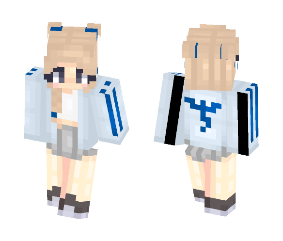 Download Free Team Mystic Girl Skin for Minecraft image 1 Team Mystic Girl - Girl Minecraft Skins - image 1