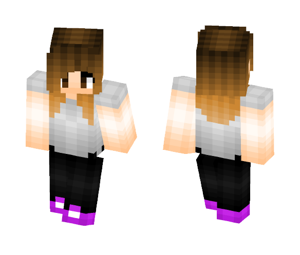 Download Free -Brunette girl in leggings- Skin for Minecraft image 1 -Brunette girl in leggings- - Girl Minecraft Skins - image 1