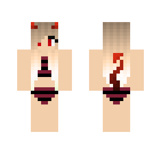 Devil girl in a swimsuit - Girl Minecraft Skins - image 2