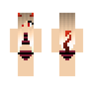 Devil girl in a swimsuit