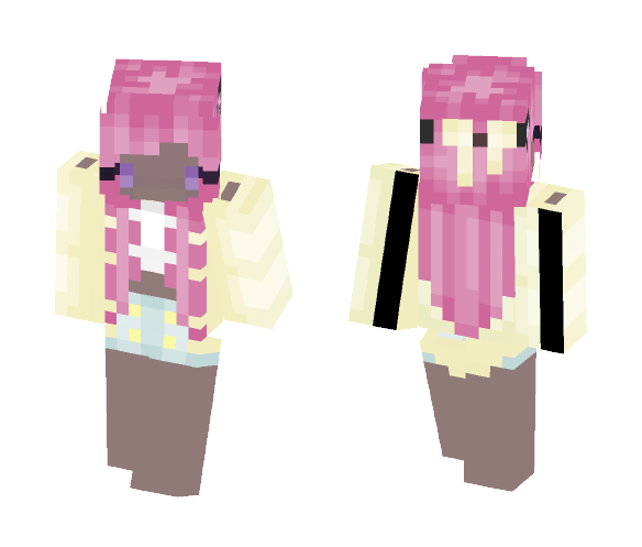 Download Free Chibi Pink Hair Girl | im back (: Skin for Minecraft image 1 Chibi Pink Hair Girl | im back (: - Color Haired Girls Minecraft Skins - image 1