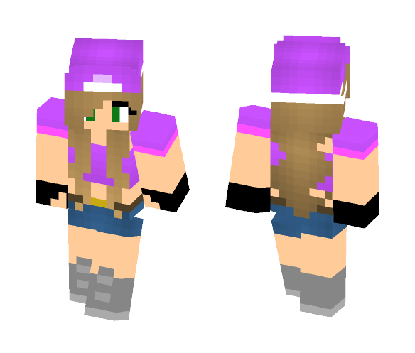 Cool Purple Girl - Girl Minecraft Skins - image 1