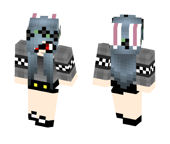 Goth Bunny - Female Minecraft Skins - image 1