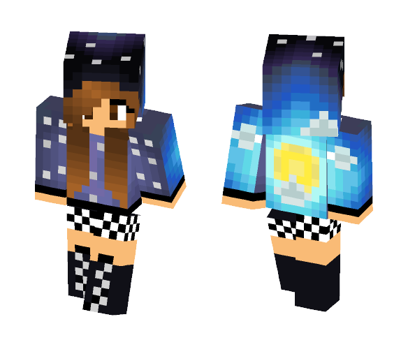 Download Free Night and Day girl Skin for Minecraft image 1 Night and Day girl - Girl Minecraft Skins - image 1