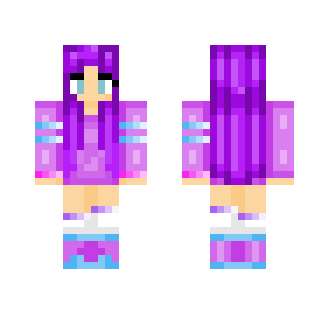 Kawaii Purlple Girl - Girl Minecraft Skins - image 2