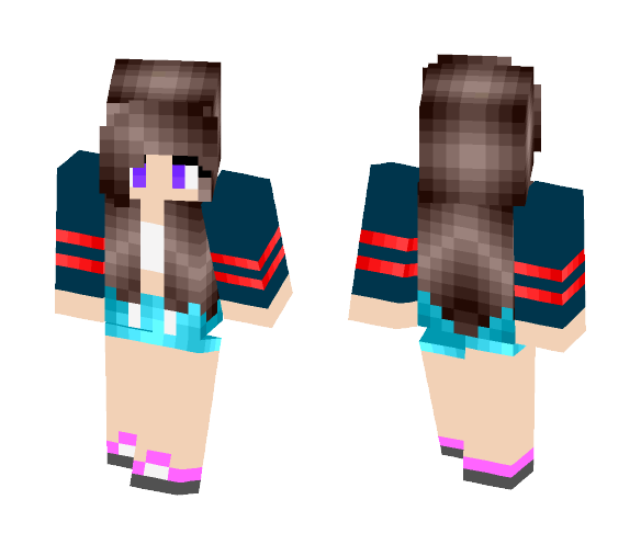 Download Free Preppy Girl Skin for Minecraft image 1 Preppy Girl - Girl Minecraft Skins - image 1