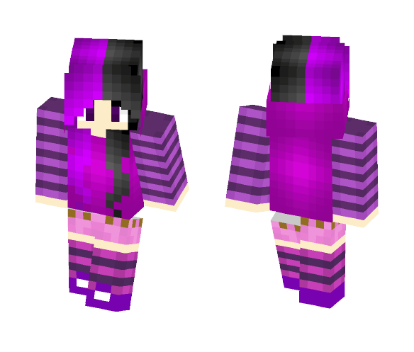 ✧Black and Purple✧ - Female Minecraft Skins - image 1