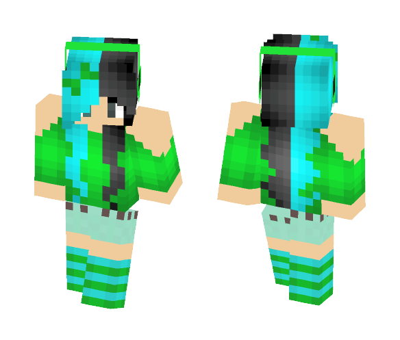☼Black and Blue☼ - Female Minecraft Skins - image 1