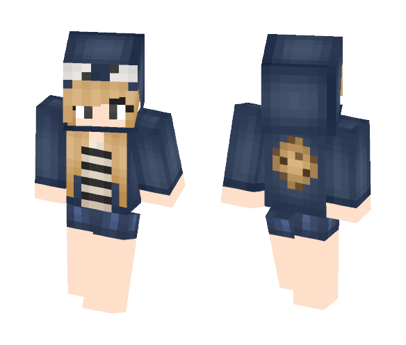 Download Free A girl who like cookies Skin for Minecraft image 1 A girl who like cookies - Girl Minecraft Skins - image 1