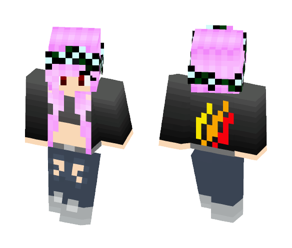 Download Free My Own Custom Skin By My Cousin Skin for Minecraft image 1 My Own Custom Skin By My Cousin - Female Minecraft Skins - image 1