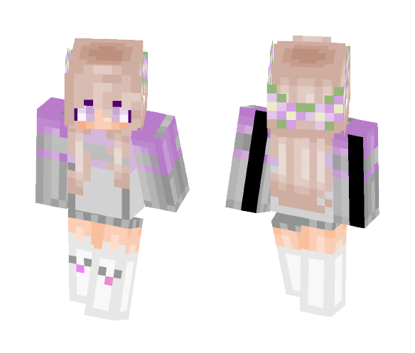 Flower Crown~ † Scoliosis † - Flower Crown Minecraft Skins - image 1