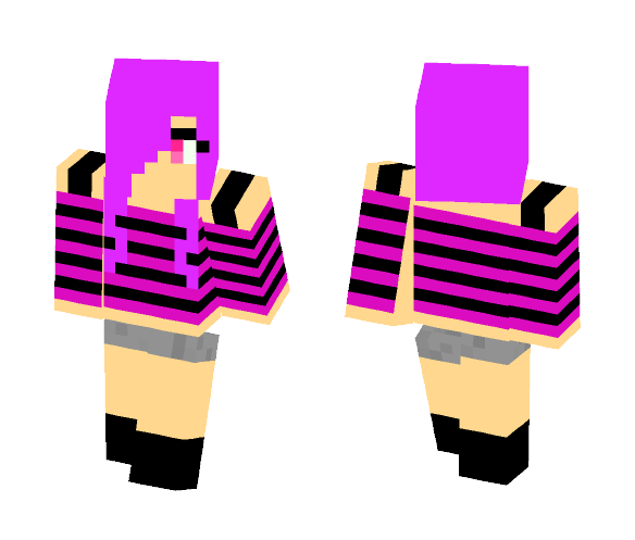 Download Free Emily's mom diyed her hair purple Skin for Minecraft image 1 Emily's mom diyed her hair purple - Female Minecraft Skins - image 1