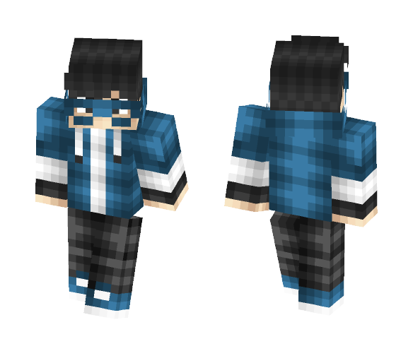 Nerdy Blue Boy - Boy Minecraft Skins - image 1