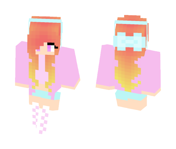 Download Free Adorable Sunset Jacket Girl Skin for Minecraft image 1 Adorable Sunset Jacket Girl - Girl Minecraft Skins - image 1