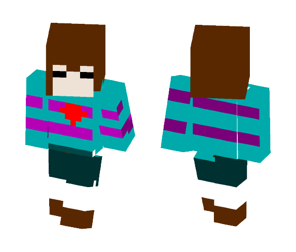 Frisk-undertale MAIN PLAYER - Female Minecraft Skins - image 1