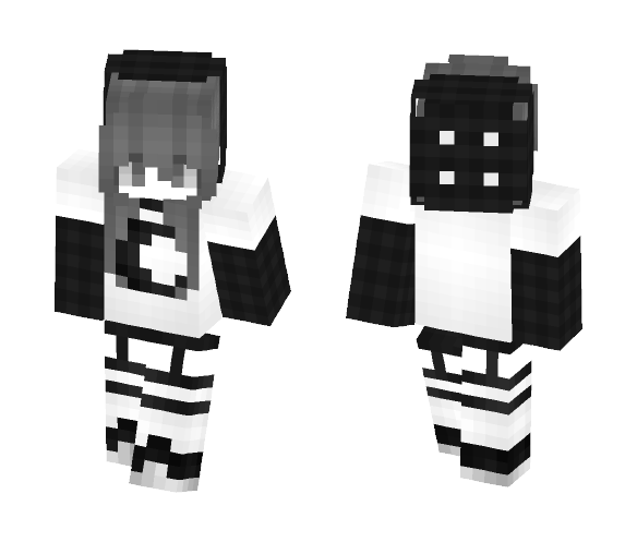 ~Black and White :3 - Female Minecraft Skins - image 1