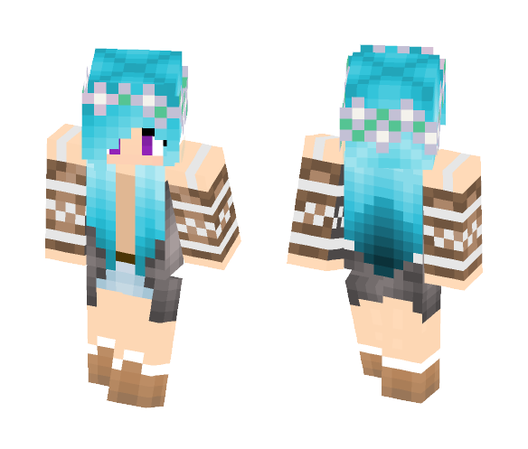 Download Free -=+ Pokemon Squirtel Girl +=- Skin for Minecraft image 1 -=+ Pokemon Squirtel Girl +=- - Girl Minecraft Skins - image 1