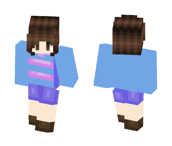 Frisk - Undertale (eyes open) - Female Minecraft Skins - image 1