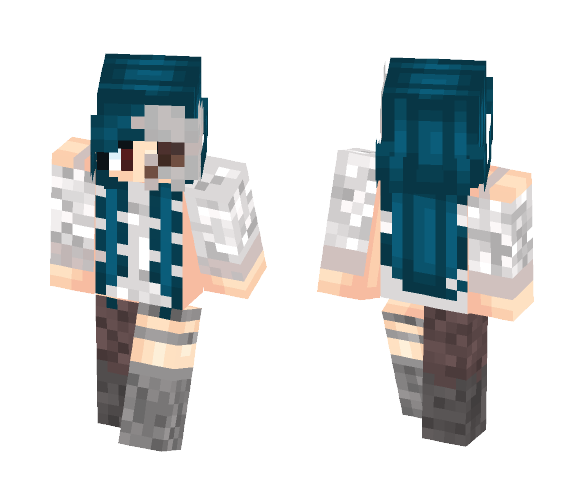 Download Free Skull Mask Girl Skin for Minecraft image 1 Skull Mask Girl - Girl Minecraft Skins - image 1