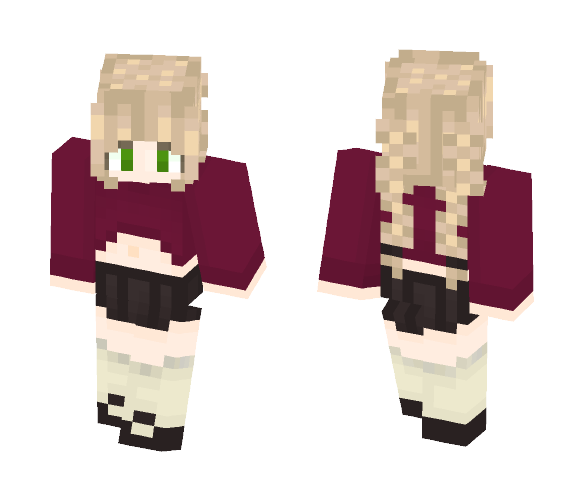 Download Free Braided Pigtails Skin for Minecraft image 1 Braided Pigtails - Female Minecraft Skins - image 1