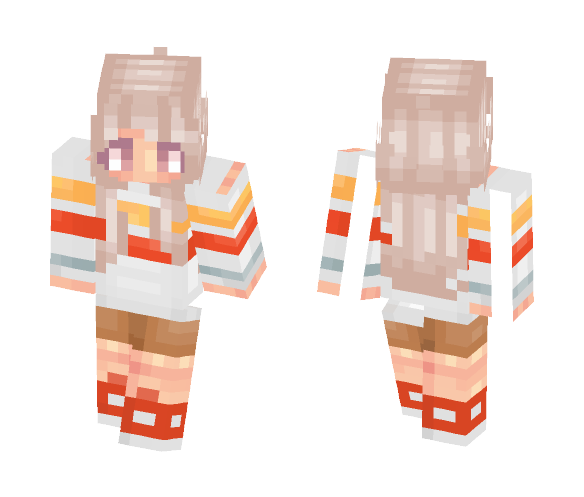 Download Free Cute Girl in Sweater Skin for Minecraft image 1 Cute Girl in Sweater - Cute Girls Minecraft Skins - image 1