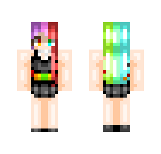 My attempt at rainbow hair