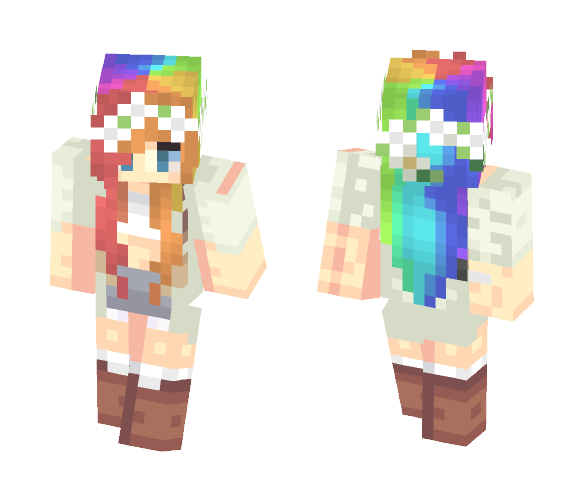Rainbow Girl - Girl Minecraft Skins - image 1