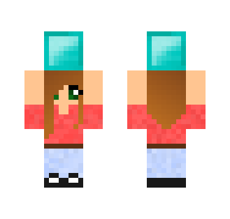 Girl Holding Diamond Block - Girl Minecraft Skins - image 2