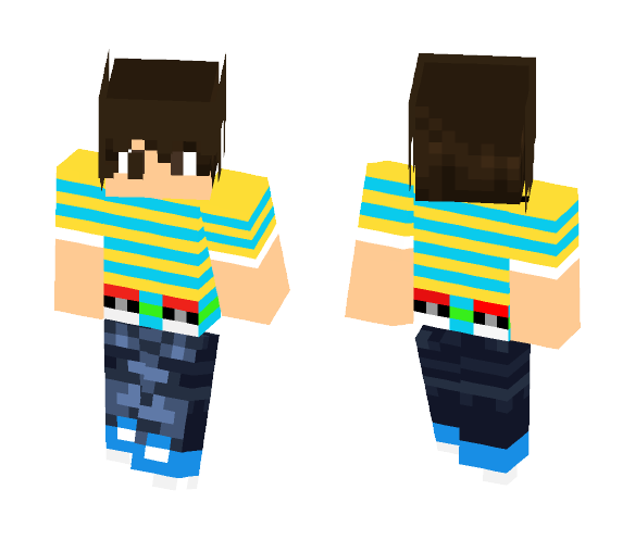 Temmie Pokemon Tranier - Male Minecraft Skins - image 1