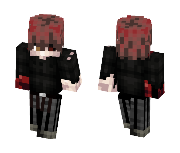 Download Free Kaneki Ken Blood Stained Hair Skin for Minecraft image 1 Kaneki Ken Blood Stained Hair - Male Minecraft Skins - image 1