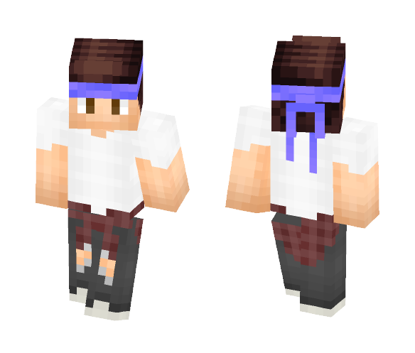 Plain T Shirt Guy w/ Bandana - Male Minecraft Skins - image 1