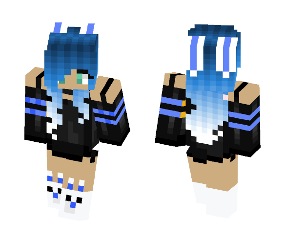 Aquamarine Bunny - Female Minecraft Skins - image 1