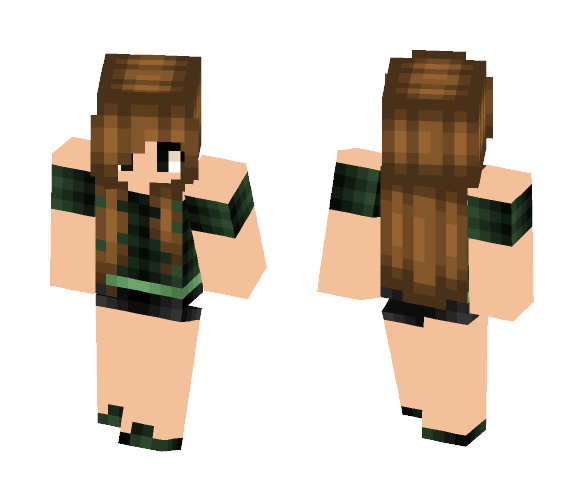 Green Midnight Girl - Girl Minecraft Skins - image 1