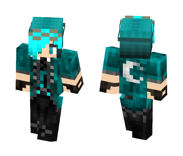 Warrior Girl in Teal - Girl Minecraft Skins - image 1