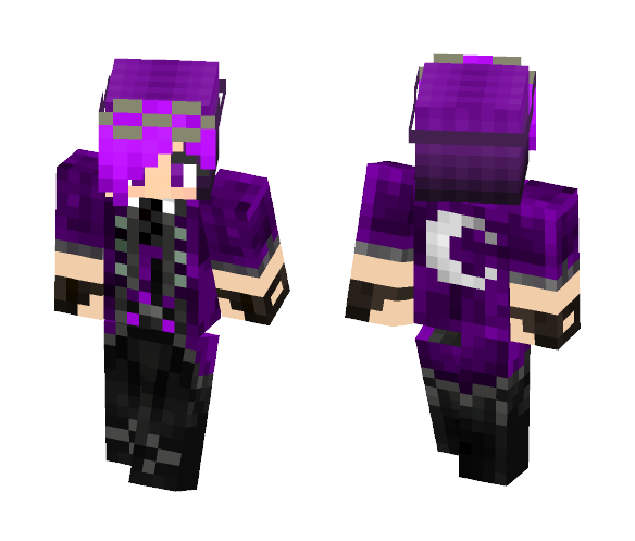 Warrior Girl in Purple - Girl Minecraft Skins - image 1