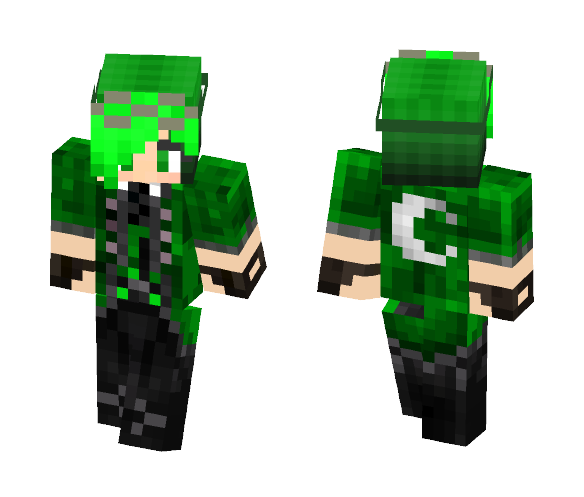 Download Free Warrior Girl in Green Skin for Minecraft image 1 Warrior Girl in Green - Girl Minecraft Skins - image 1