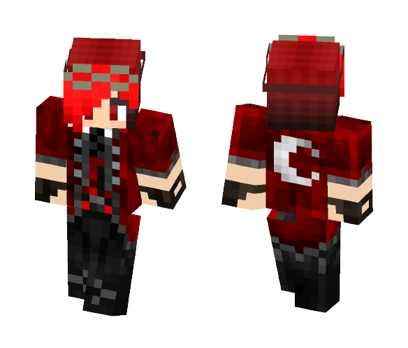 Warrior Girl in Red - Girl Minecraft Skins - image 1