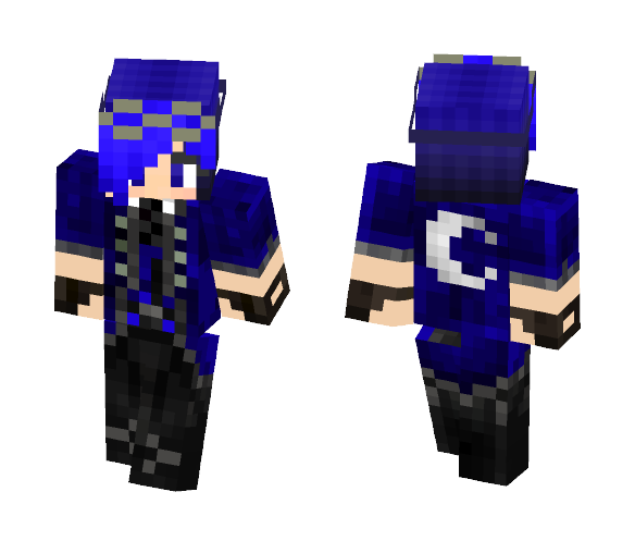 Download Free Warrior Girl in Blue Skin for Minecraft image 1 Warrior Girl in Blue - Girl Minecraft Skins - image 1