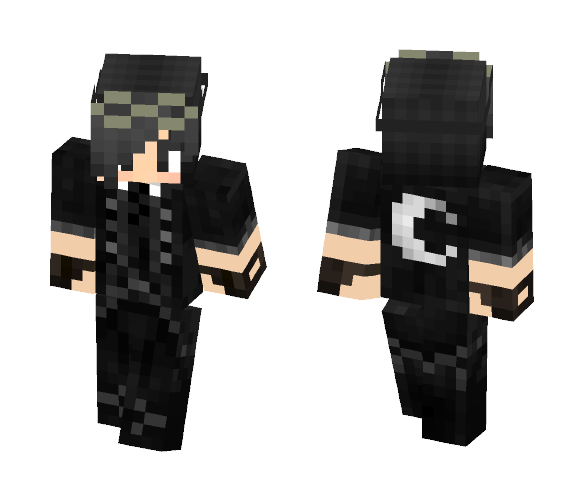 Download Free Warrior Girl in Black Skin for Minecraft image 1 Warrior Girl in Black - Girl Minecraft Skins - image 1