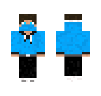 Boy in blue hoodie