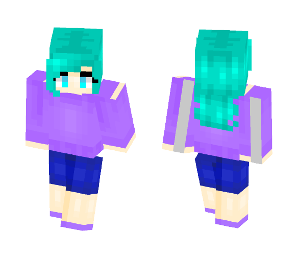 Purple Sweater - Female Minecraft Skins - image 1