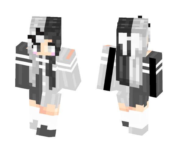 Black and white - Female Minecraft Skins - image 1