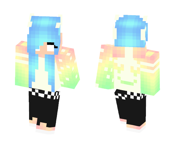 Download Free ~MC~ Girl w/ white eyes & ears Skin for Minecraft image 1 ~MC~ Girl w/ white eyes & ears - Girl Minecraft Skins - image 1